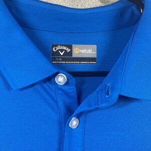 Callaway Polo Shirt Mens Large Blue Golf Performance Lightweight Performance